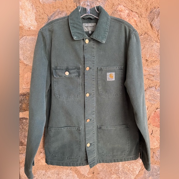 Vintage Carhartt Work In Progress Green Michigan Coat Men’s Size S - Picture 4 of 12